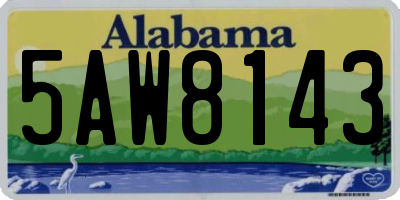 AL license plate 5AW8143