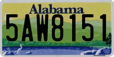 AL license plate 5AW8151