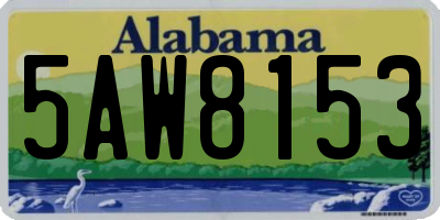 AL license plate 5AW8153