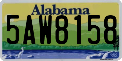 AL license plate 5AW8158