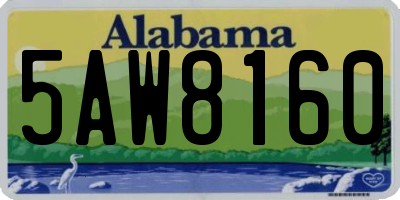 AL license plate 5AW8160
