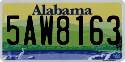 AL license plate 5AW8163