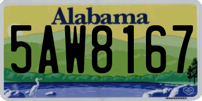 AL license plate 5AW8167