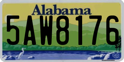 AL license plate 5AW8176
