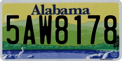 AL license plate 5AW8178