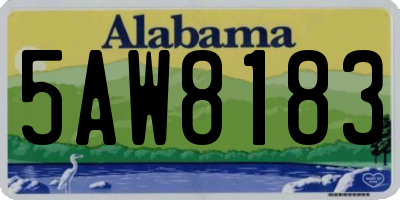 AL license plate 5AW8183