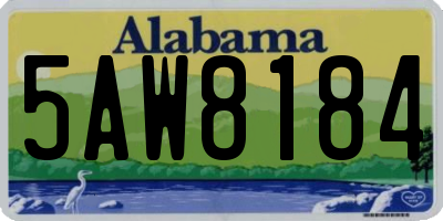 AL license plate 5AW8184