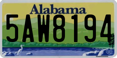 AL license plate 5AW8194