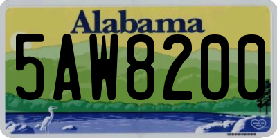 AL license plate 5AW8200