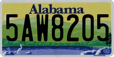 AL license plate 5AW8205