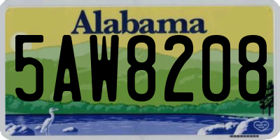 AL license plate 5AW8208