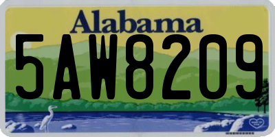 AL license plate 5AW8209