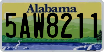 AL license plate 5AW8211