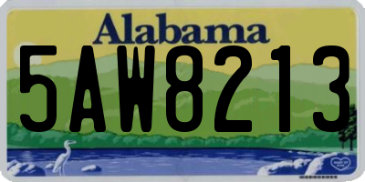 AL license plate 5AW8213