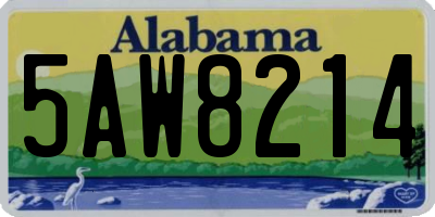 AL license plate 5AW8214
