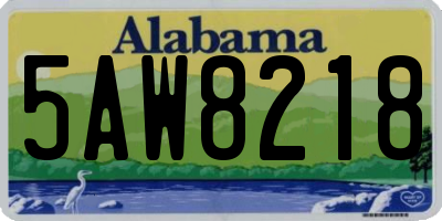 AL license plate 5AW8218