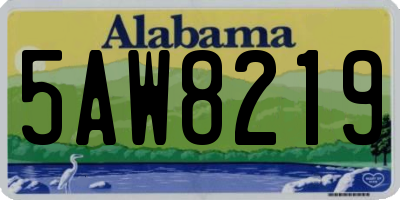 AL license plate 5AW8219