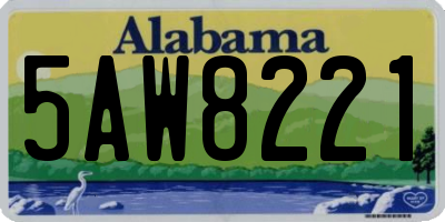 AL license plate 5AW8221