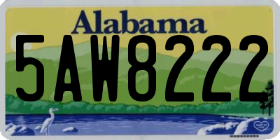 AL license plate 5AW8222