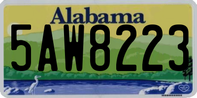 AL license plate 5AW8223