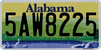 AL license plate 5AW8225