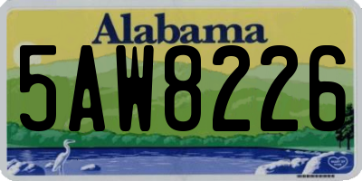 AL license plate 5AW8226