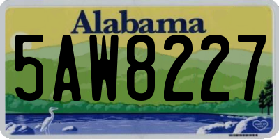 AL license plate 5AW8227
