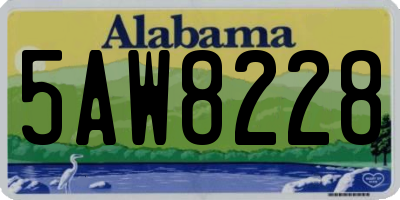 AL license plate 5AW8228