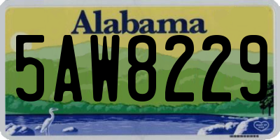 AL license plate 5AW8229