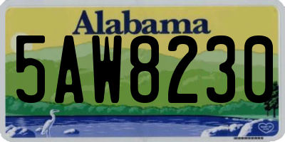 AL license plate 5AW8230
