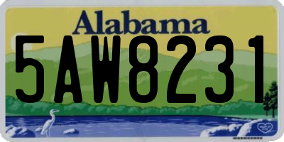 AL license plate 5AW8231