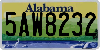 AL license plate 5AW8232