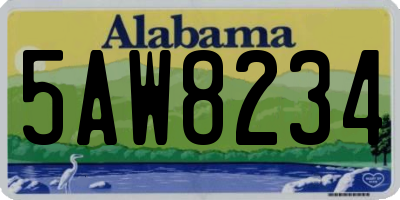 AL license plate 5AW8234