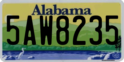 AL license plate 5AW8235