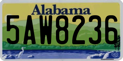 AL license plate 5AW8236