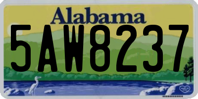 AL license plate 5AW8237