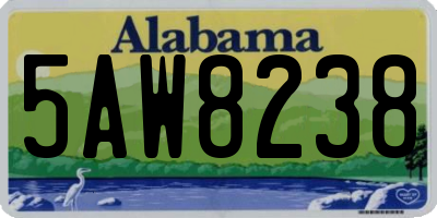 AL license plate 5AW8238