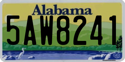 AL license plate 5AW8241