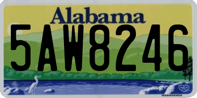 AL license plate 5AW8246