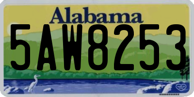AL license plate 5AW8253