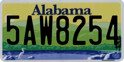 AL license plate 5AW8254