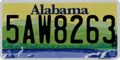 AL license plate 5AW8263