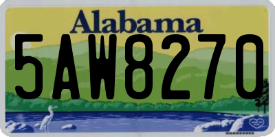 AL license plate 5AW8270