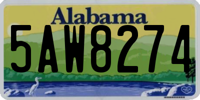 AL license plate 5AW8274