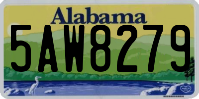 AL license plate 5AW8279
