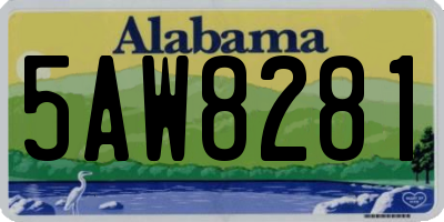 AL license plate 5AW8281