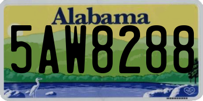 AL license plate 5AW8288