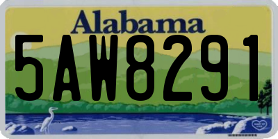 AL license plate 5AW8291
