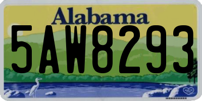 AL license plate 5AW8293