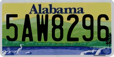 AL license plate 5AW8296